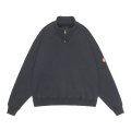 C.E (OVERDYE HALF ZIP CASUAL SWEAT) BLACK