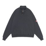 C.E (OVERDYE HALF ZIP CASUAL SWEAT) BLACK