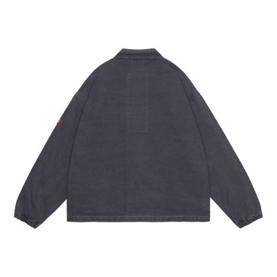 画像2: C.E (WASHED COTTON CANVAS ZIP JACKET) BLACK