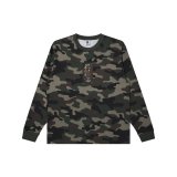 BLACK EYE PATCH (HWC LABEL WASHED CAMO HEAVYWEIGHT L/S TEE) CAMO