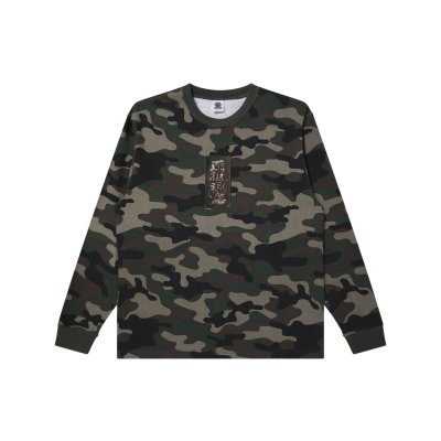 画像1: BLACK EYE PATCH (HWC LABEL WASHED CAMO HEAVYWEIGHT L/S TEE) CAMO