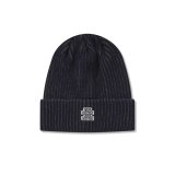 BLACK EYE PATCH (SMALL OG LABEL STRIPE BEANIE) NAVY