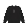 BLACK EYE PATCH (HWC LEATHER PATCH CREW SWEAT) BLACK