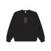 画像1: BLACK EYE PATCH (HWC LEATHER PATCH CREW SWEAT) BLACK (1)