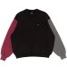 画像1: LQQK STUDIO (WAFFLE KNIT CREW) COLOR BLOCK (1)