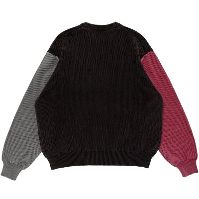 画像2: LQQK STUDIO (WAFFLE KNIT CREW) COLOR BLOCK