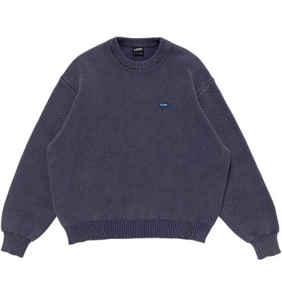 画像1: LQQK STUDIO (WAFFLE KNIT CREW) BLUE