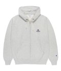 WACKO MARIA (CHAMPION REVERSE WEAVE FULL ZIP HOODED SWEAT SHIRT) SILVER GRAY