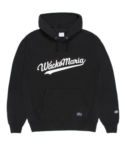 画像1: WACKO MARIA (CHAMPION REVERSE WEAVE PULLOVER HOODED SWEAT SHIRT TYPE-1) BLACK