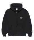 WACKO MARIA (CHAMPION REVERSE WEAVE FULL ZIP HOODED SWEAT SHIRT) BLACK