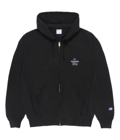 画像1: WACKO MARIA (CHAMPION REVERSE WEAVE FULL ZIP HOODED SWEAT SHIRT) BLACK