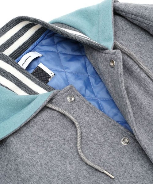 画像4: FACETASM (HOODED STADIUM JACKET) GRAY -30% OFF- (4)