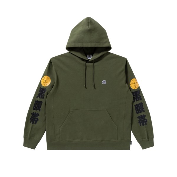 画像1: BLACK EYE PATCH (OG LABEL KAMON HOODIE) OLIVE (1)