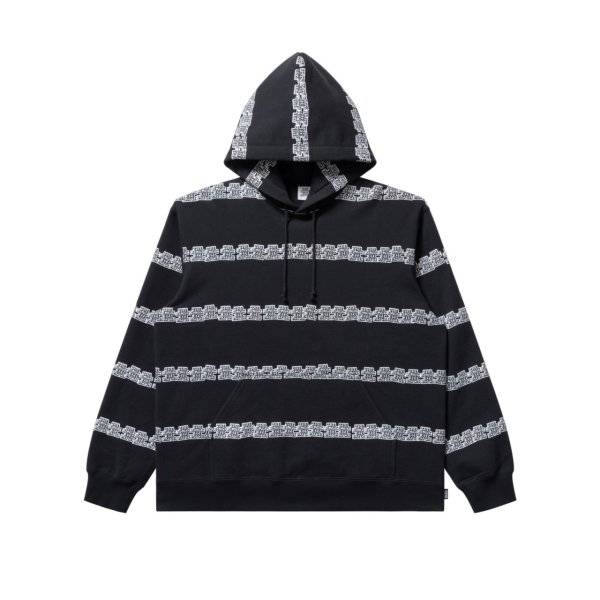 画像1: BLACK EYE PATCH (OG LABEL BORDERED HOODIE) BLACK (1)