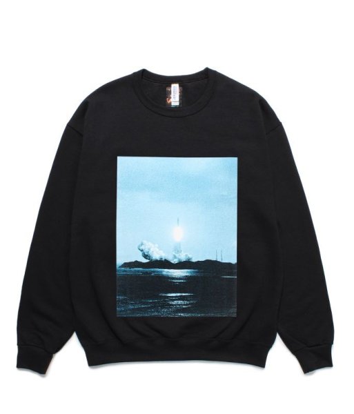 画像1: WACKO MARIA (JIRO KONAMI / CREW NECK SWEAT SHIRT TYPE-2) BLACK (1)