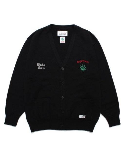 画像1: WACKO MARIA (HIGHTIMES CLASSIC CARDIGAN) BLACK (1)