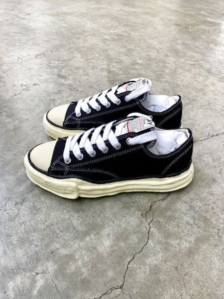 画像3: Maison MIHARA YASUHIRO ("PETERSON" VINTAGE COLOR SOLE CANVAS LOW-TOP SNEAKER) BLACK (3)