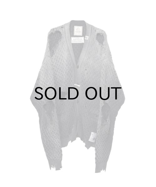画像1: Maison MIHARA YASUHIRO (Sun Faded Like Knit Cardigan) BLACK (1)