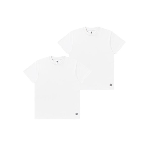 画像2: BLACK EYE PATCH (2 PACK CREW NECK TEE) WHITE (2)