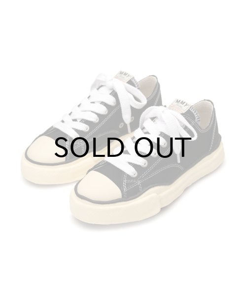 画像1: Maison MIHARA YASUHIRO ("PETERSON" VINTAGE COLOR SOLE CANVAS LOW-TOP SNEAKER) BLACK (1)