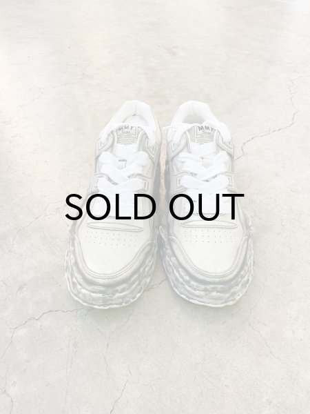 画像2: Maison MIHARA YASUHIRO ("PARKER" OG SOLE FADED EFFECT LEATHER LOW-TOP SNEAKER) GRAY (2)