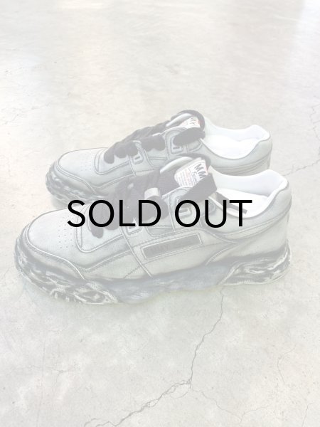 画像3: Maison MIHARA YASUHIRO ("PARKER" OG SOLE FADED EFFECT LEATHER LOW-TOP SNEAKER) BLACK (3)