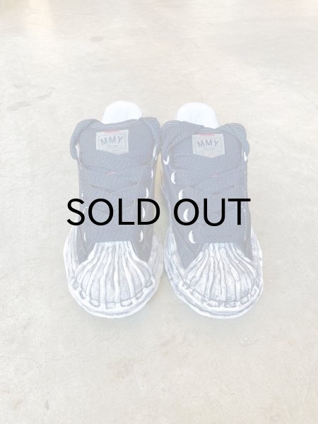 画像2: Maison MIHARA YASUHIRO ("BLAKEY" PUFFER OG SOLE CANVAS GARMENT DYED LOW-TOP SNEAKER) BLACK (2)