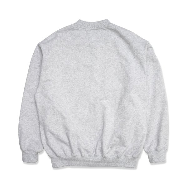画像2: HOMBRE NINO (ZIP UP CREW NECK "RUBBER LOGO") GRAY -30% OFF- (2)