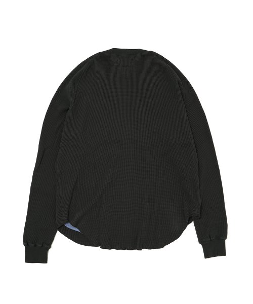 画像2: FACETASM (LAYERD WAFFLE KNIT CARDIGAN) CHARCOAL -30% OFF- (2)