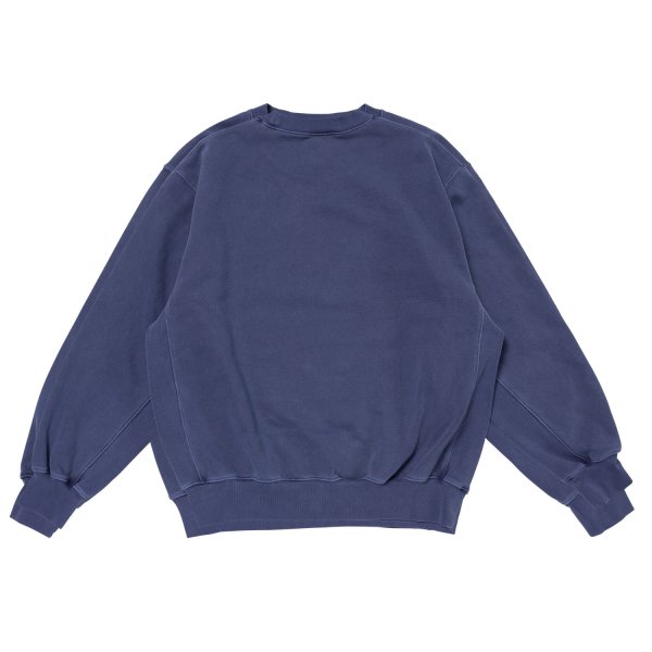 画像2: LQQK STUDIO (WASHED FLEECE CREWNECK) BLUE -30% OFF- (2)