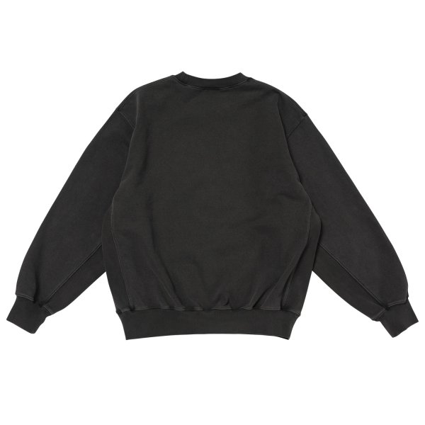 画像2: LQQK STUDIO (WASHED FLEECE CREWNECK) BLACK -30% OFF- (2)