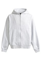 BREATH (NEWRICH WIDE ZIP UP HOODIE) ICE GREY - FAMLEST