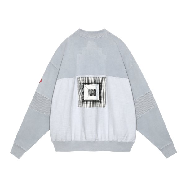画像2: C.E (OVERDYE COLLARED LIGHT CREW NECK) GREY -30% OFF- (2)