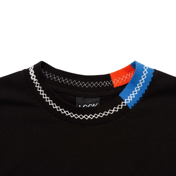 画像2: LQQK STUDIO (BORDER STICH TEE) BLACK -30% OFF- (2)
