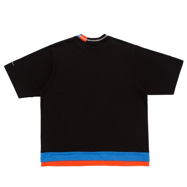 画像1: LQQK STUDIO (BORDER STICH TEE) BLACK -30% OFF- (1)