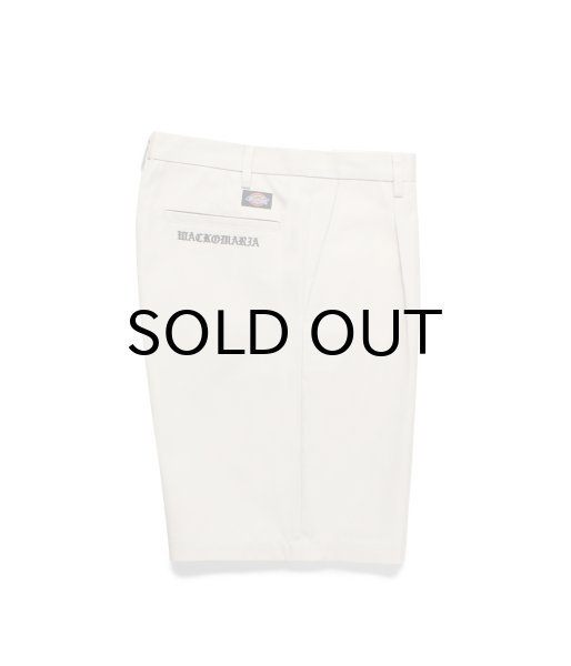画像1: WACKO MARIA (DICKIES PLEATED SHORT TROUSERS TYPE-1) WHITE (1)