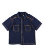 画像1: PHINGERIN (PG1 BEACH SHIRT) NAVY (1)