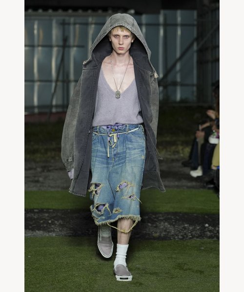 画像3: KAMIYA (Denim Wrap Skirt) INDIGO (3)