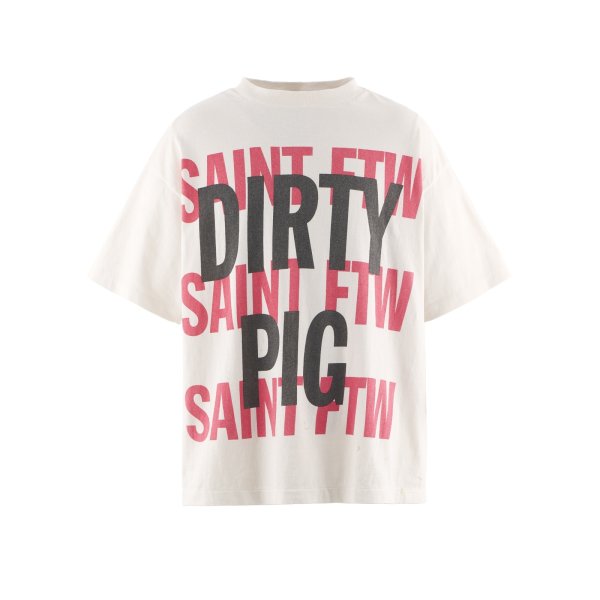 画像1: SAINT Mxxxxxx (DIRTY PIG SS TEE) WHITE (1)