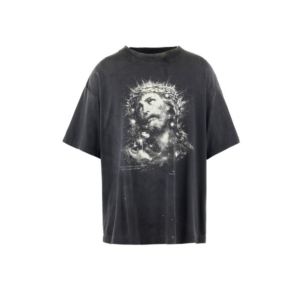 画像1: SAINT Mxxxxxx (JESUS SS TEE) BLACK (1)