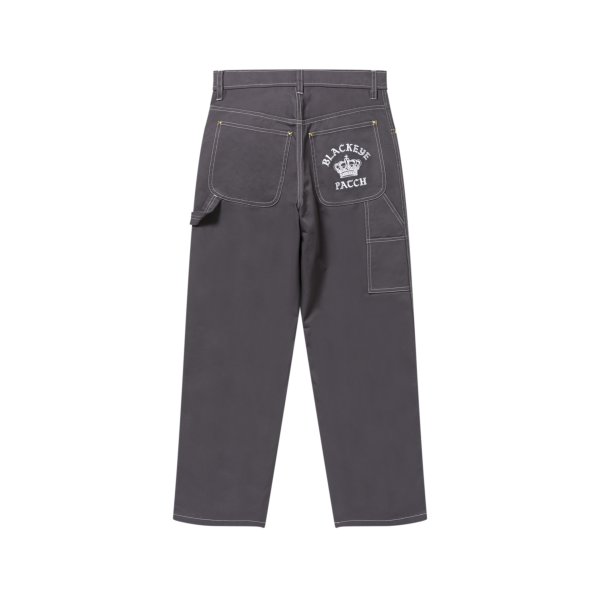 画像1: BLACK EYE PATCH (CROWN LOGO PAINTER PANTS) GRAY (1)