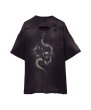 画像2: KAMIYA (“KMY-SNAKE” Distressed T-shirt) BLACK -30% OFF- (2)