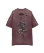 画像2: KAMIYA (“KMY-SNAKE” Distressed T-shirt) BROWN -30% OFF- (2)