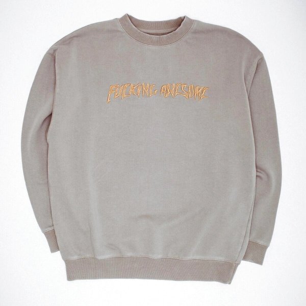 画像1: FUCKING AWESOME (Distressed Stamp Crew) GREY (1)