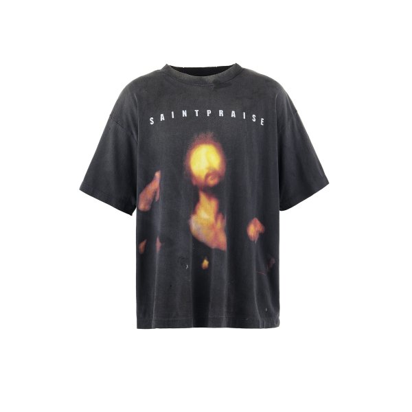 画像1: SAINT Mxxxxxx (SAINT PRAISE SS TEE) BLACK (1)