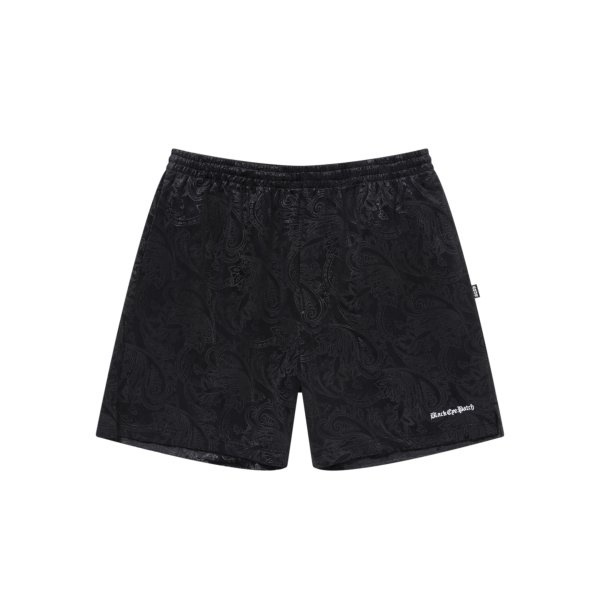 画像1: BLACK EYE PATCH (PAISLEY VELOUR SHORTS) BLACK (1)