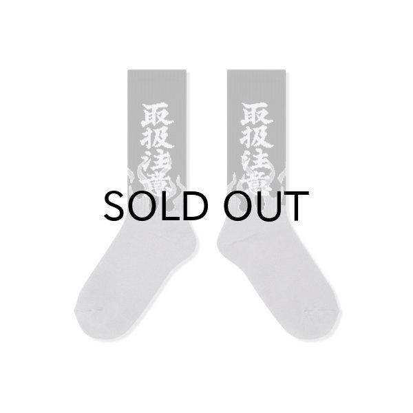 画像1: BLACK EYE PATCH (HWC FLAMES SOCKS) BLACK (1)