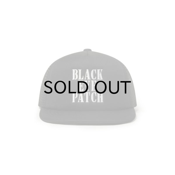 画像1: BLACK EYE PATCH (STENCIL LOGO MESH CAP) BLACK (1)