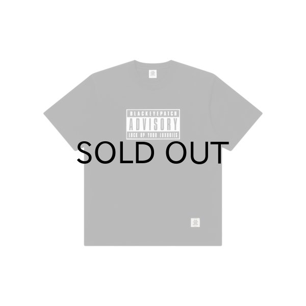 画像1: BLACK EYE PATCH (ADVISORY LABEL TEE) BLACK (1)