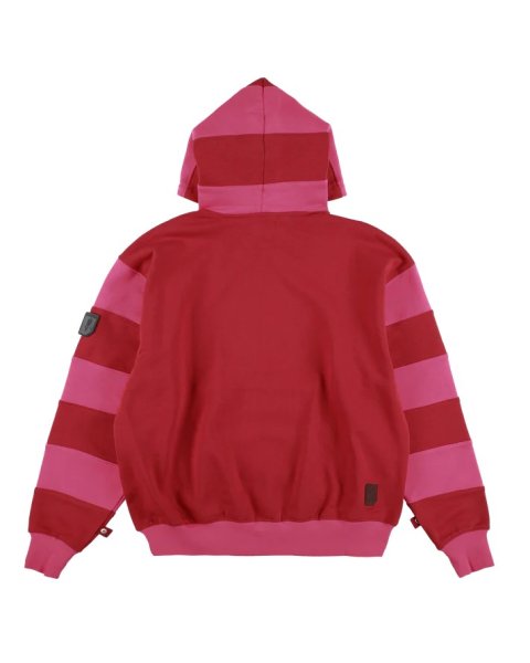 画像2: PHINGERIN (BORDER PATCH HOODIE) RED (2)